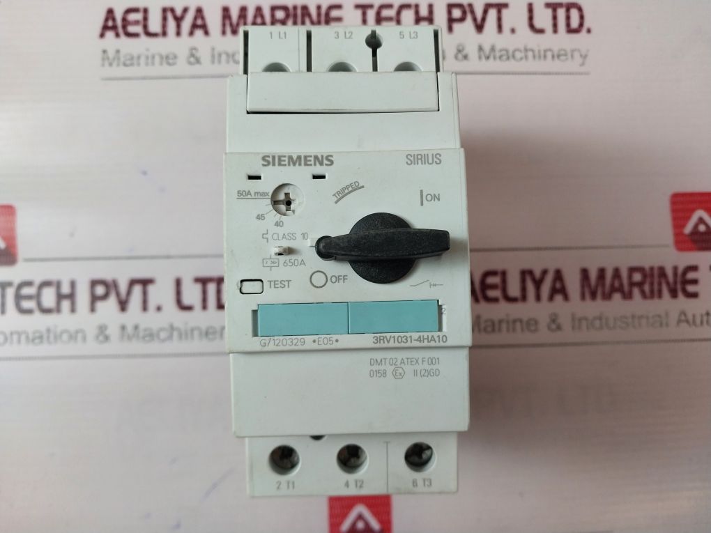 Siemens 3Rv1031-4Ha10 Motor Protection Circuit Breaker 650Amp