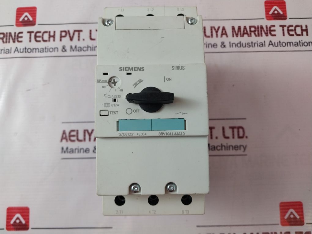 Siemens 3Rv1041-4Ja10 Motor Protection Circuit Breaker 45-63A