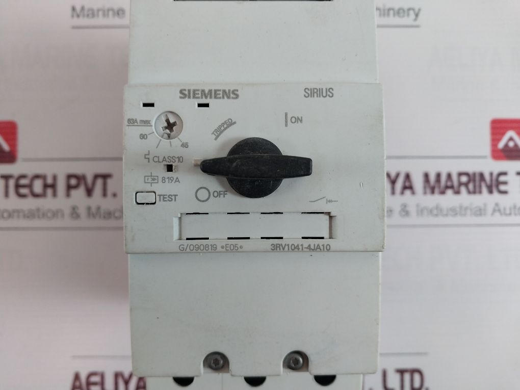 Siemens 3Rv1041-4Ja10 Plastic Case Circuit Breaker 45-63A