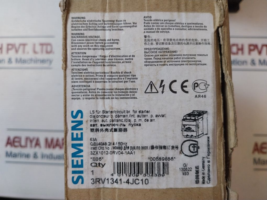 Siemens 3Rv1341-4Jc10 Circuit Breaker