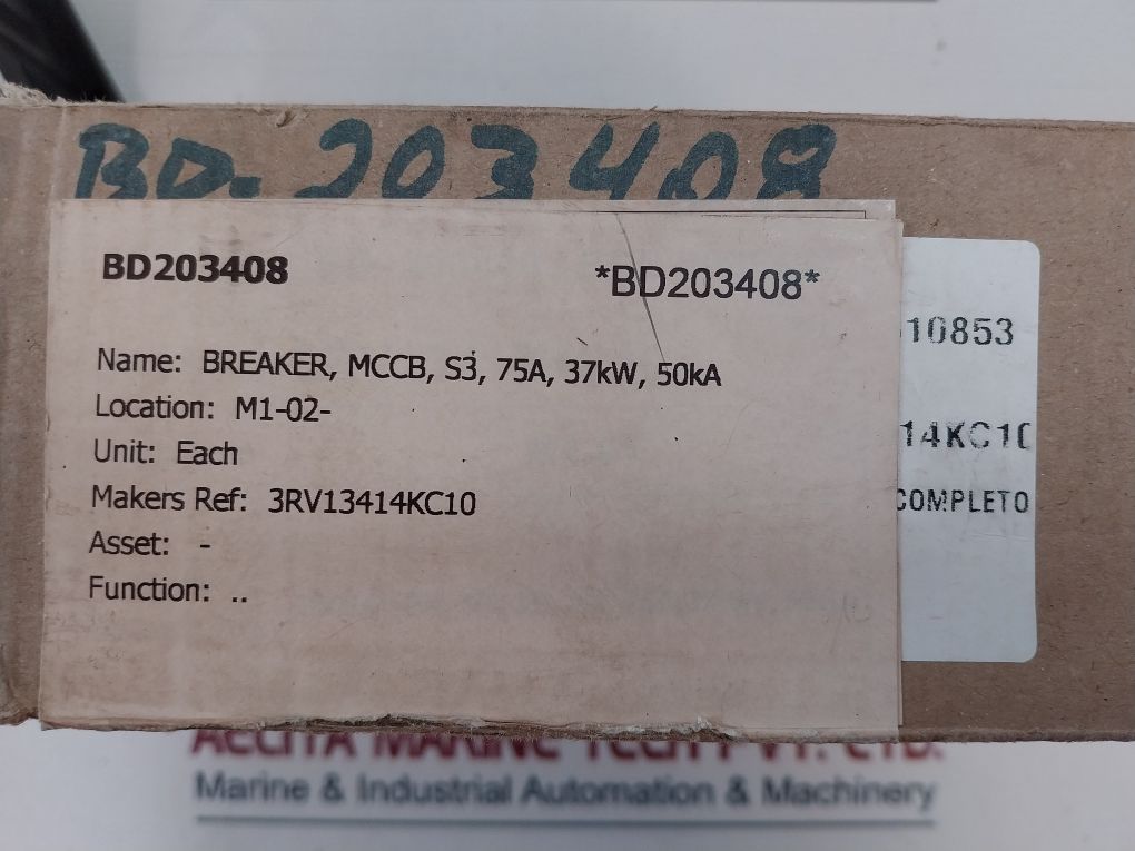 Siemens 3Rv1341-4Kc10 Motor Starter Circuit Breaker 