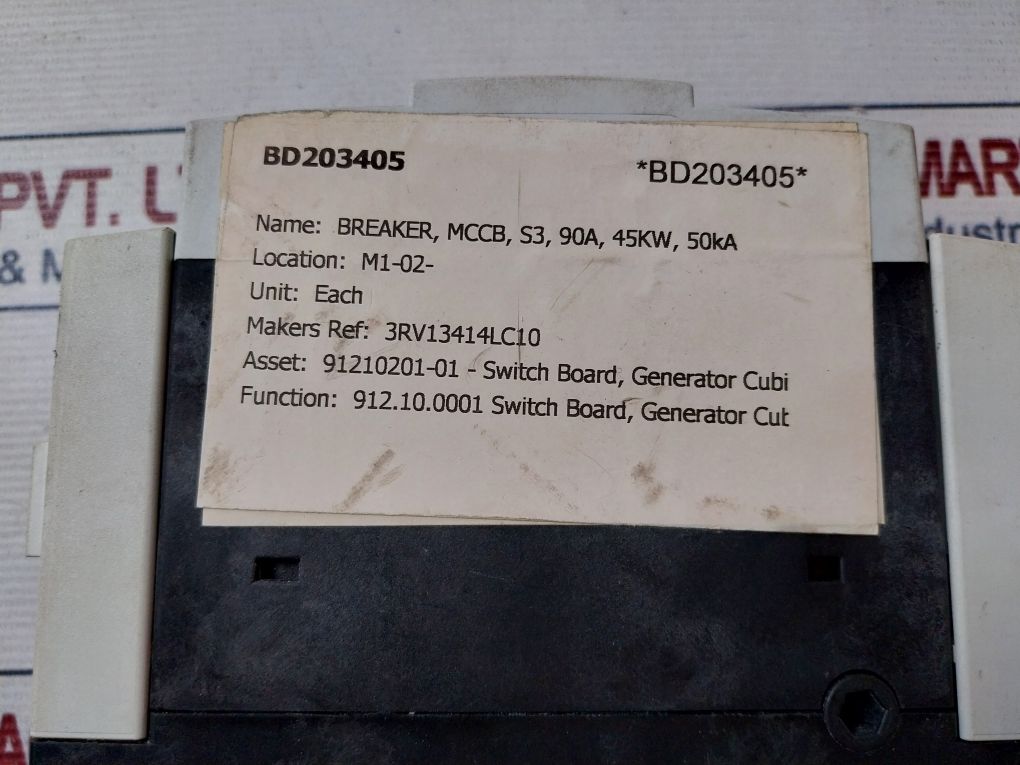 Siemens 3Rv1341-4Lc10 Circuit Breaker