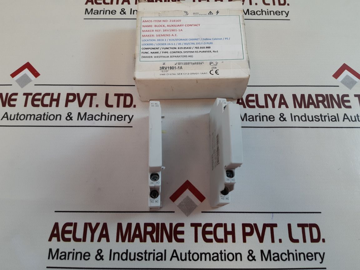 Siemens 3rv1901-1a auxiliary contact block