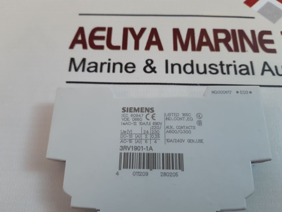 Siemens 3rv1901-1a auxiliary contact block