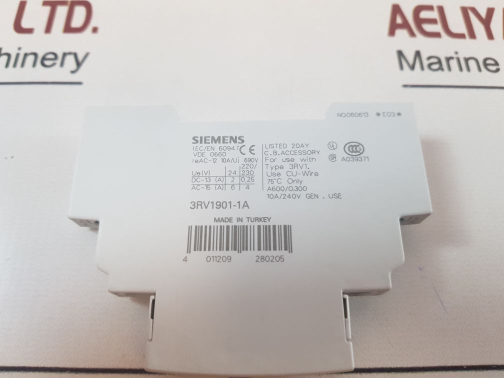 Siemens 3Rv1901-1A Auxiliary Contact Block
