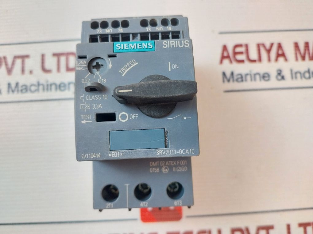 Siemens 3Rv2011-0Ca10 Motor Protection Circuit Breaker