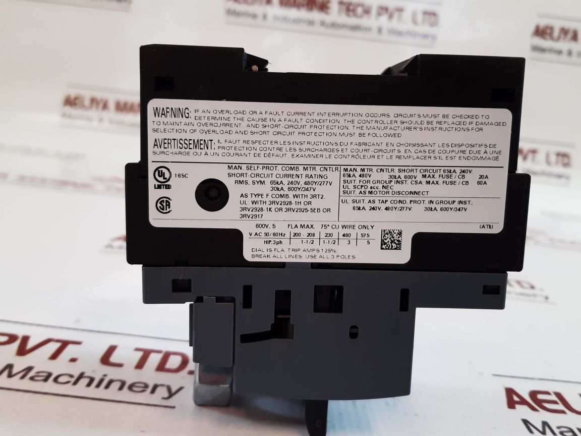 Siemens 3rv2011-1fa15 motor circuit breaker