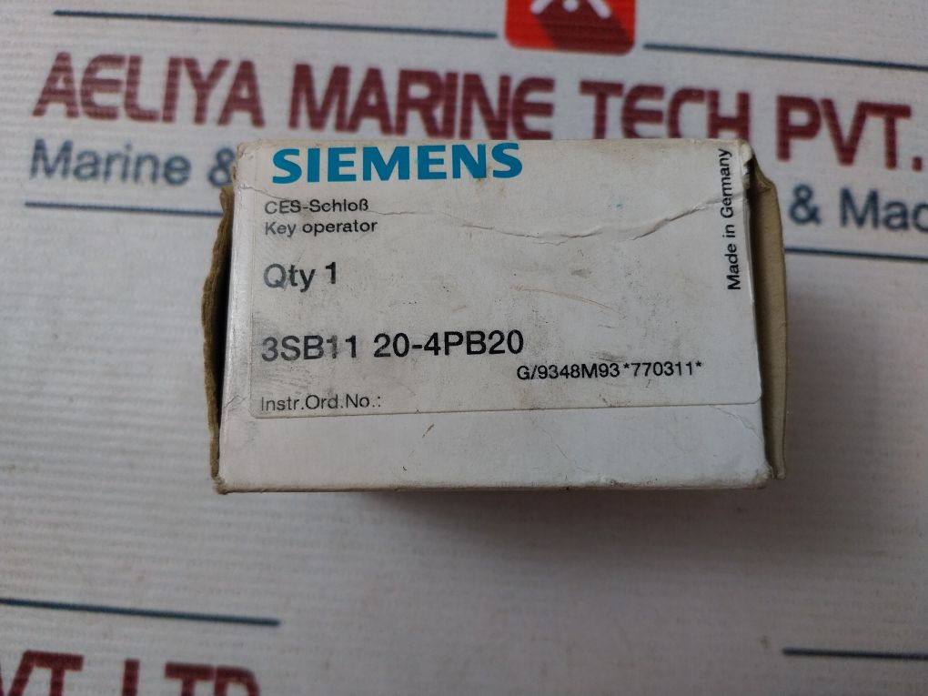 Siemens 3Sb11 20-4Pb20 Ces Lock Key Operator
