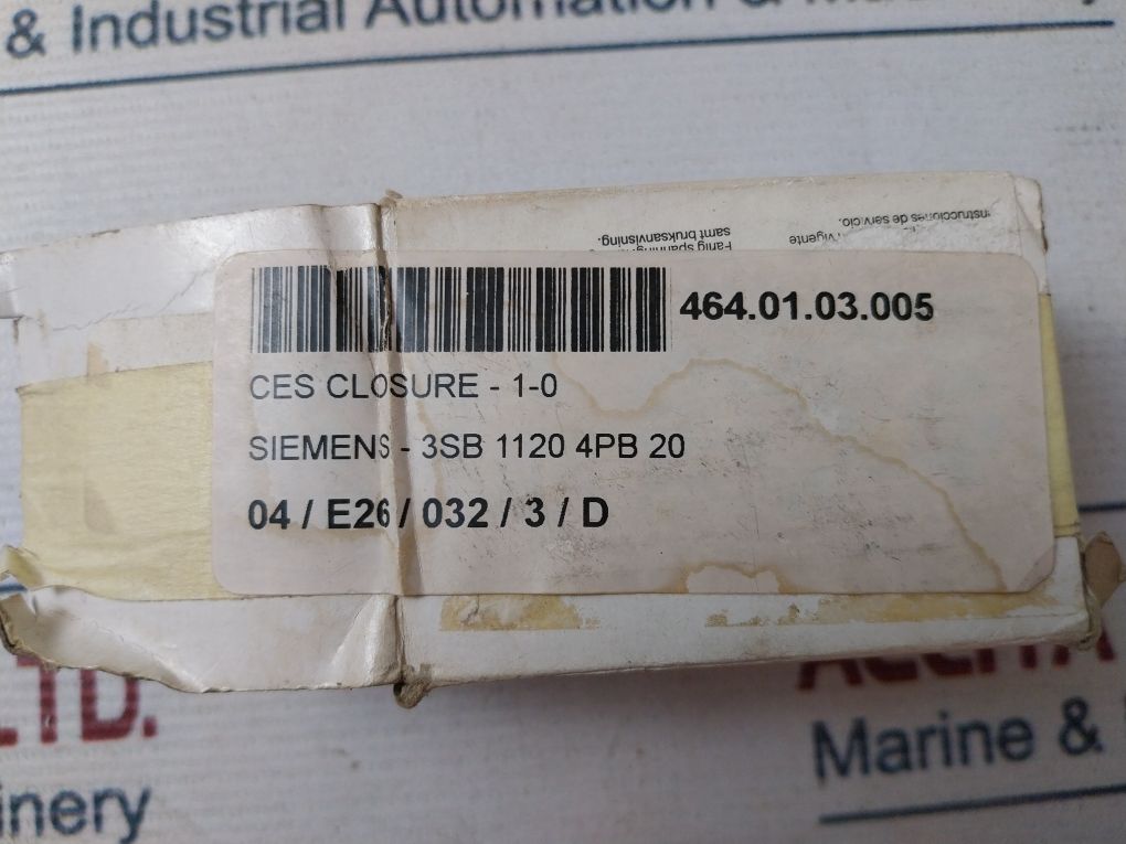 Siemens 3Sb11 20-4Pb20 Ces Lock Key Operator