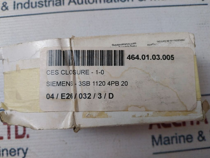 Siemens 3Sb11 20-4Pb20 Ces Lock Key Operator