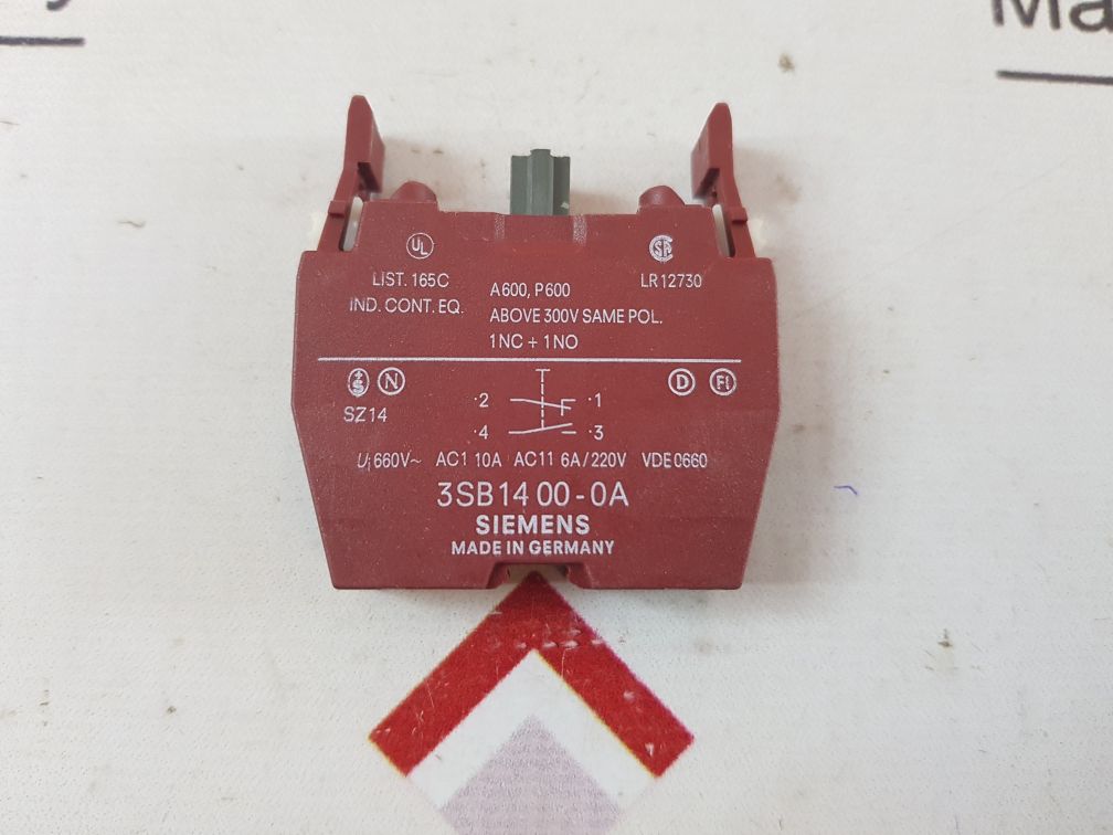 Siemens 3Sb1400-0A Auxiliary Contact Block 10A