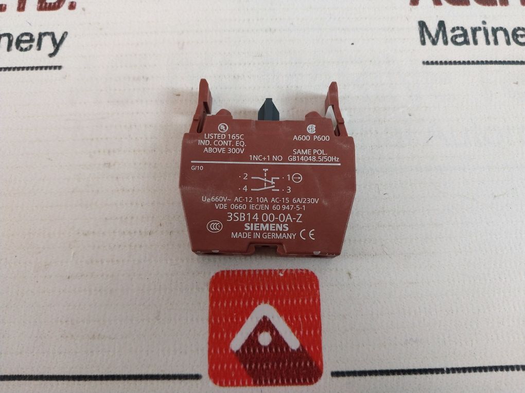 Lot Of 2X Siemens 3Sb1400-0A-z Contact Block