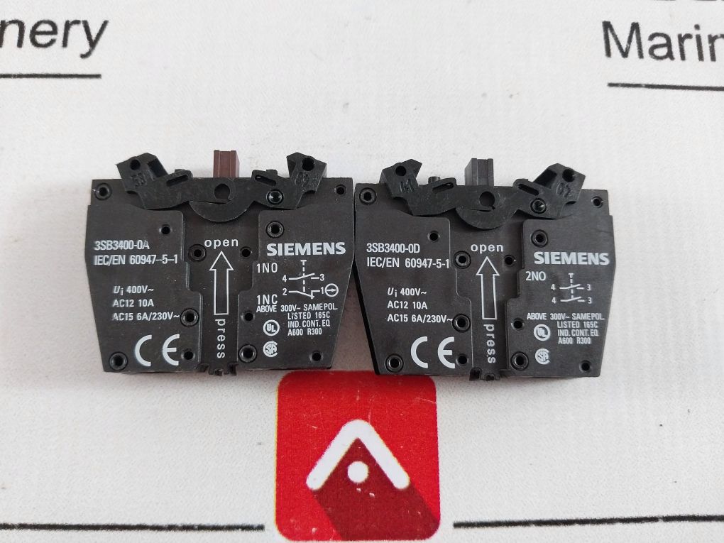 Siemens 3Sb3400-0A 2-position Selector Switch Kit