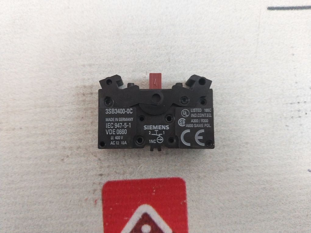 Siemens 3Sb3400-0C Contact Block Contact Element 10A Set