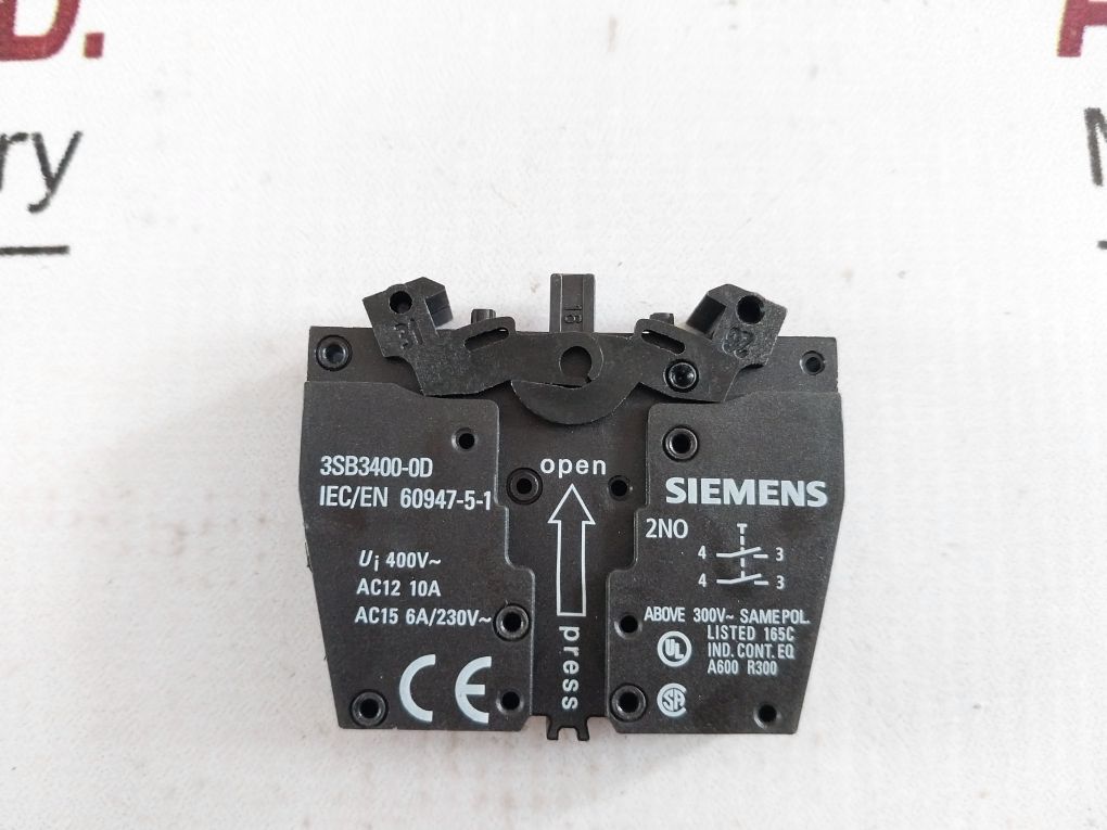Siemens 3Sb3400-0D Green Start/Push Button Kit