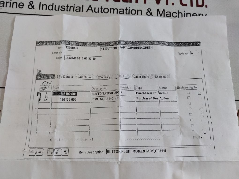 Siemens 3Sb3400-0D Green Start/Push Button Kit