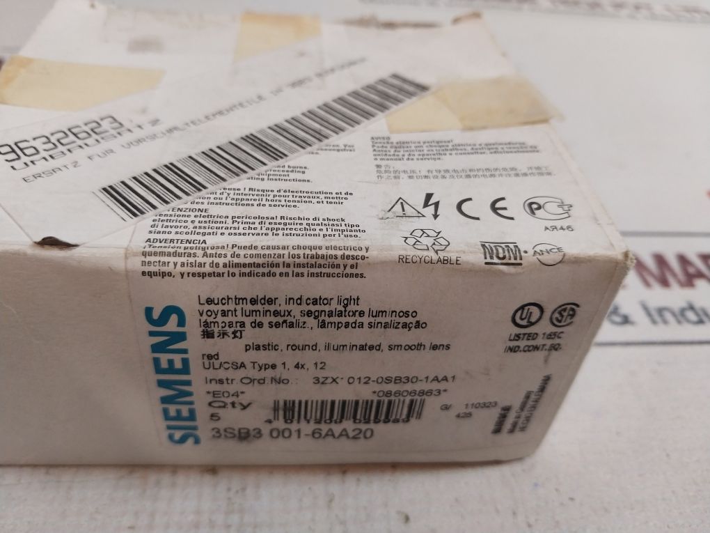 Siemens 3Sb3 001-6Aa20 Indicator Light Kit