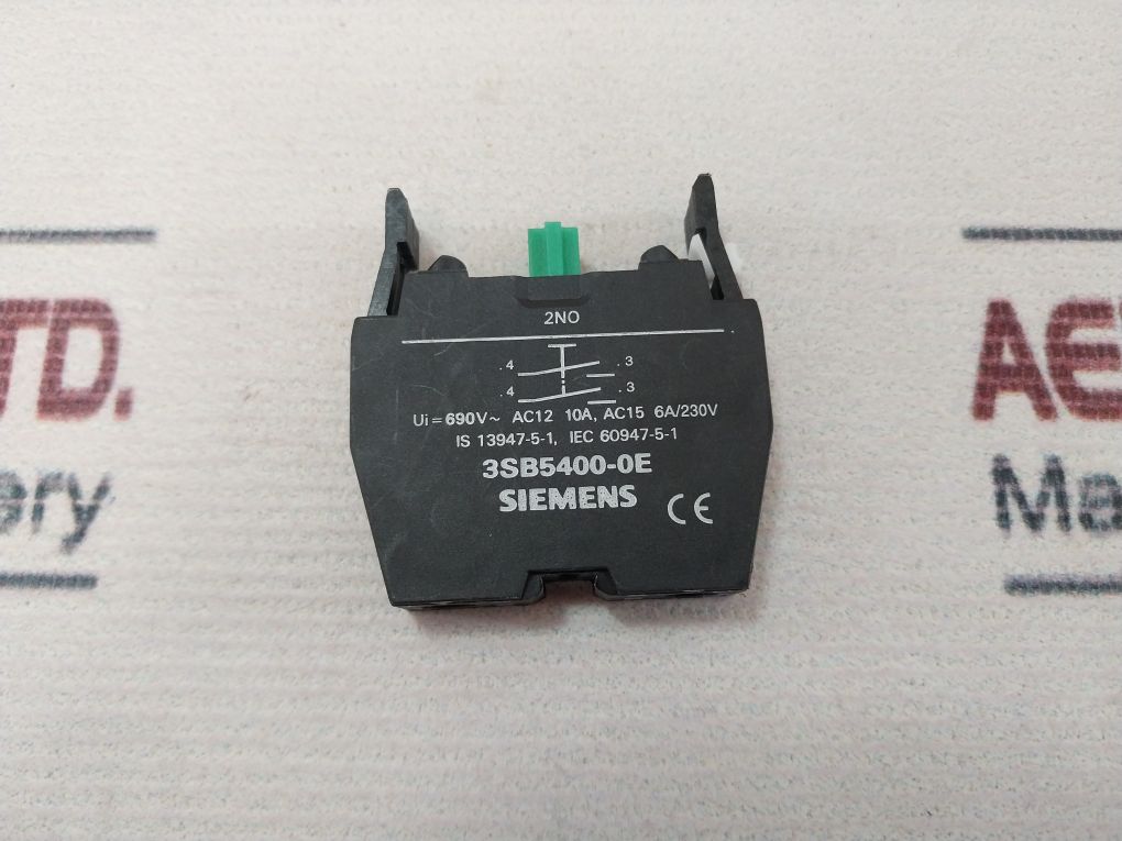 Siemens 3Sb5400-0E Contact Block 10A 690V~