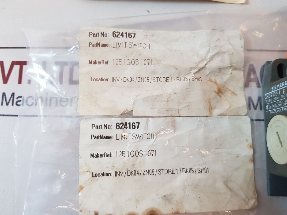 Siemens 3Se3 100-1E Limit/Position Switch 624167