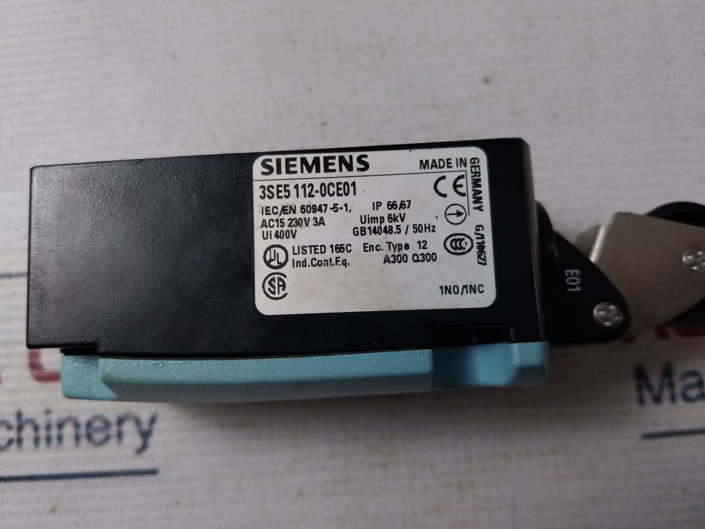 Siemens 3Se5 112-0Ce01 Roller Lever Limit Switch