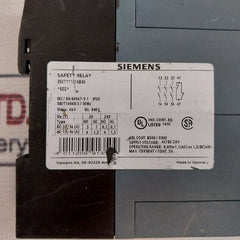 Siemens 3Sk1111-1Ab30 Safety Relay 300V