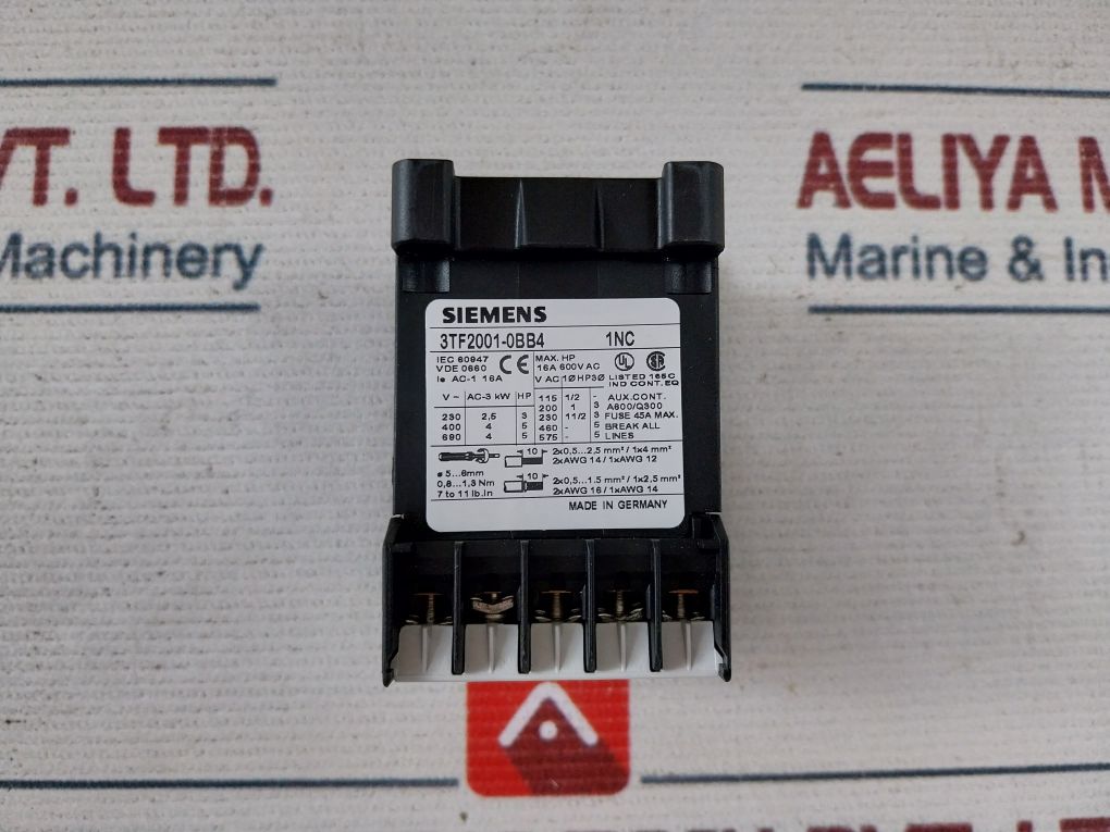 Siemens 3Tf2001-0Bb4 Contactor