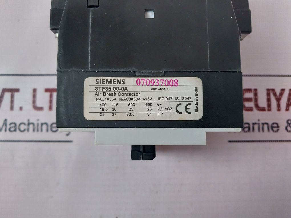 Siemens 3Tf35 00-0A Air Break Contactor