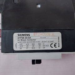 Siemens 3Tf35 00-0A Air Break (Power) Contactor 415V~