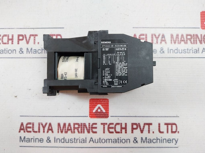 Siemens 3Tf4022-0B Contactor 24V Dc 600V Ac