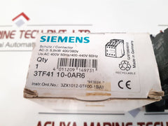 Siemens 3Tf4110-0A Contactor 600V Ac 20A