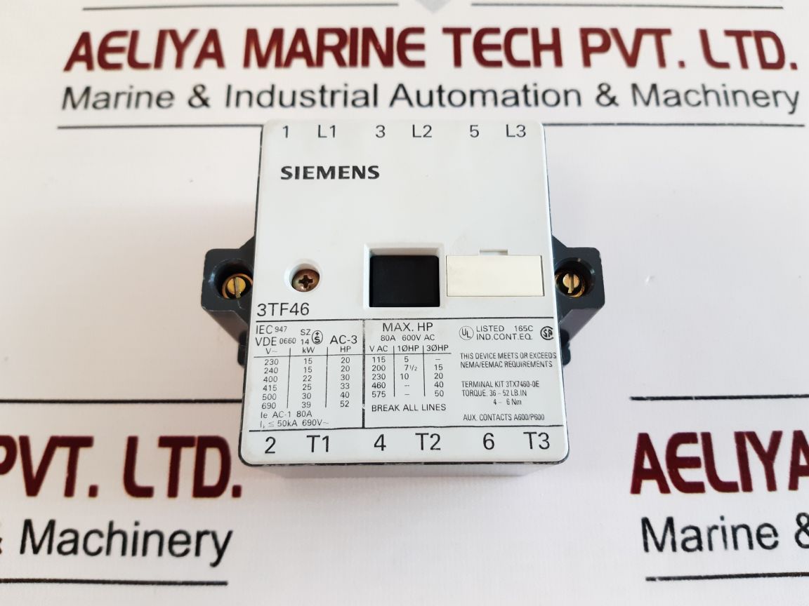 Siemens 3Ty7462-0A Contactor Spare Parts 3Tf46