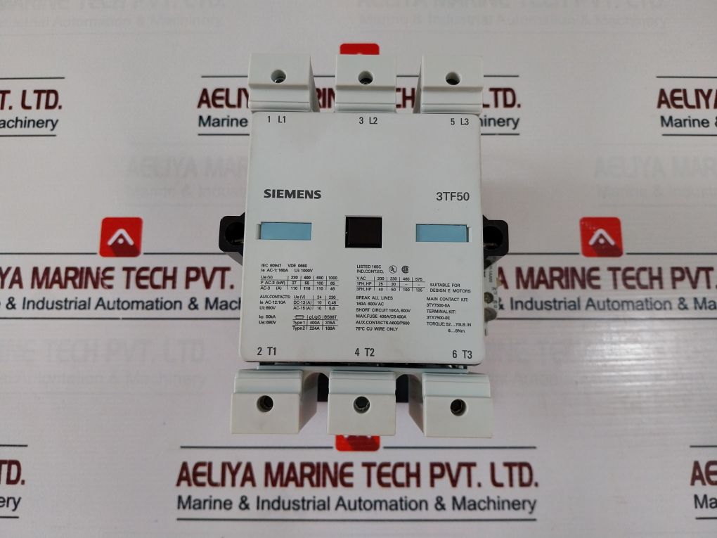 Siemens 3Tf5022-0Db4 Power Protector Contactor 160A 600V Ac