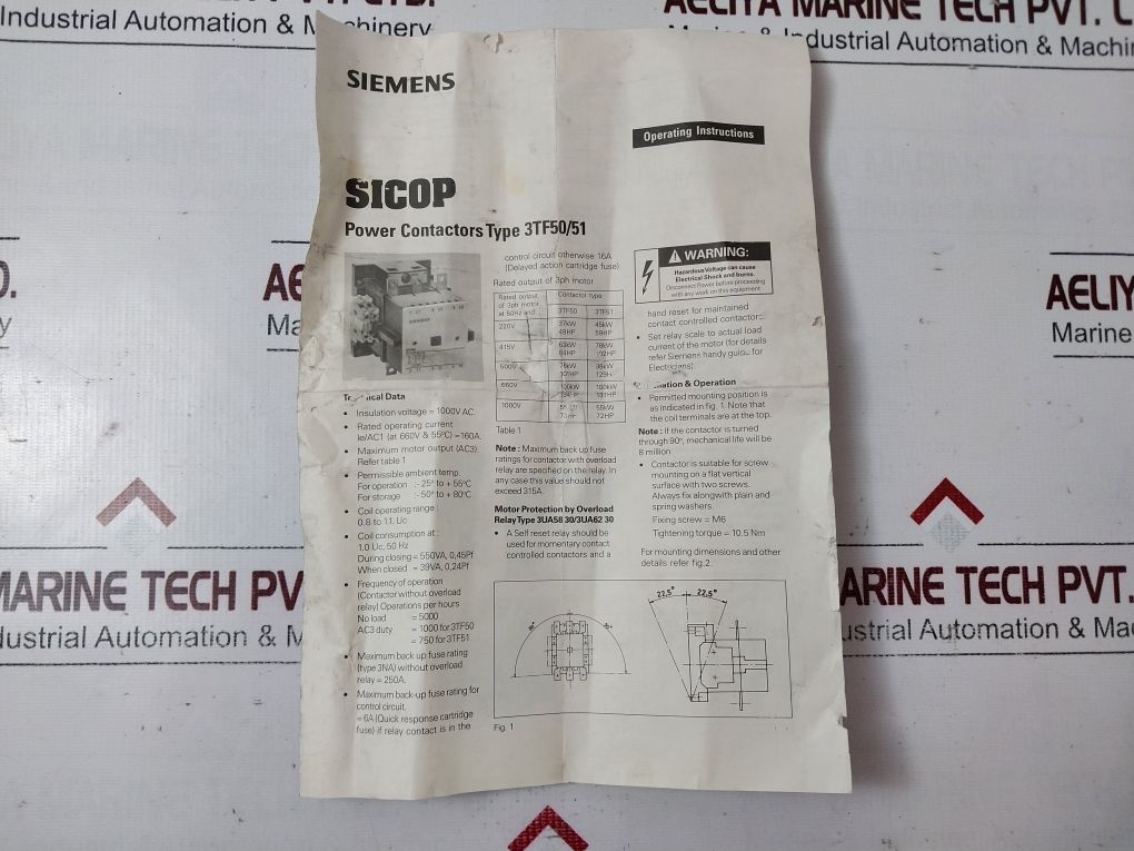 Siemens 3Tf51 Power Contactor Motor Starter 2No+2Nc