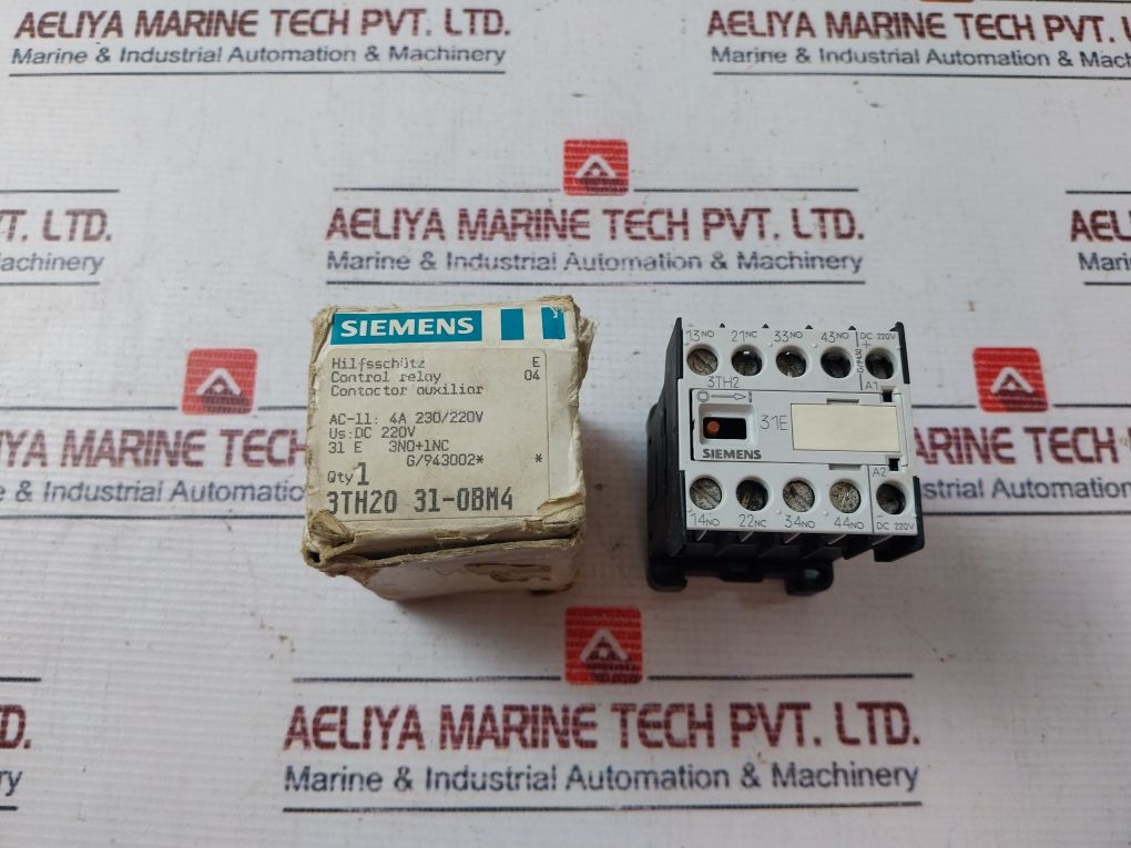 Siemens 3Th2031-0Bm4 Control Relay 10A/240V
