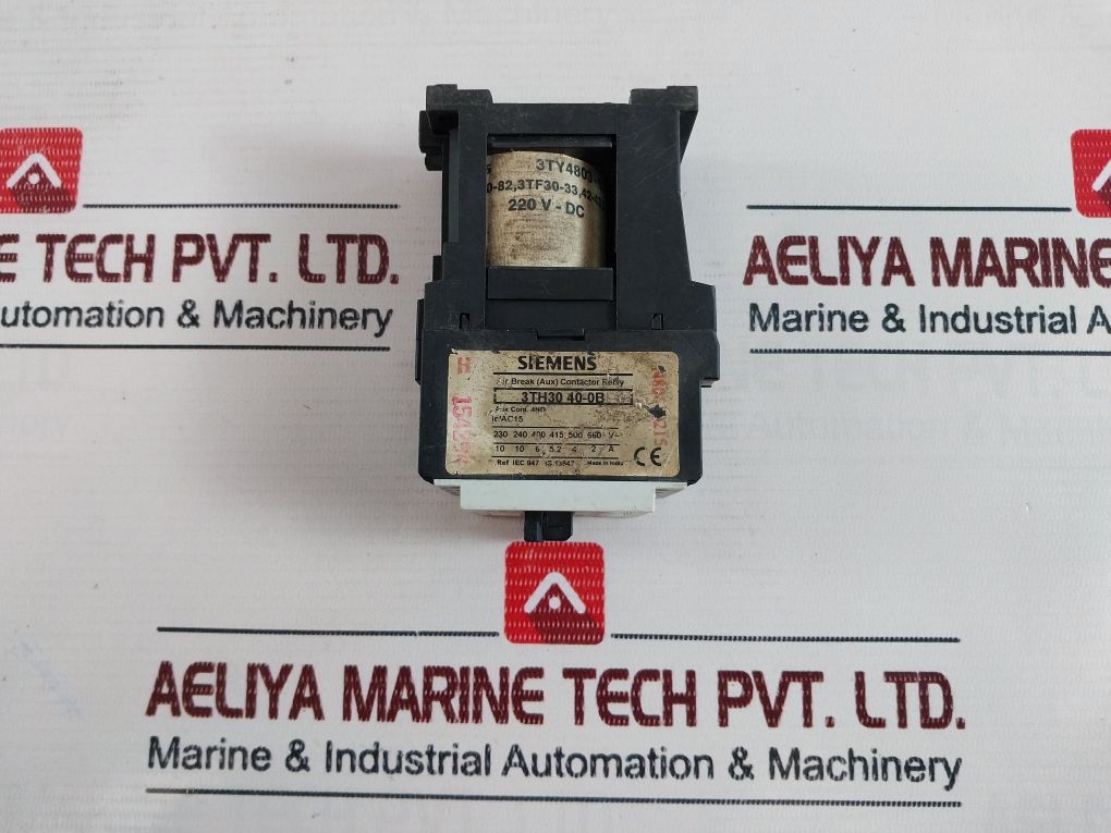 Siemens 3Th30 40-0B Air Break (Aux) Contactor Relay 220V Dc