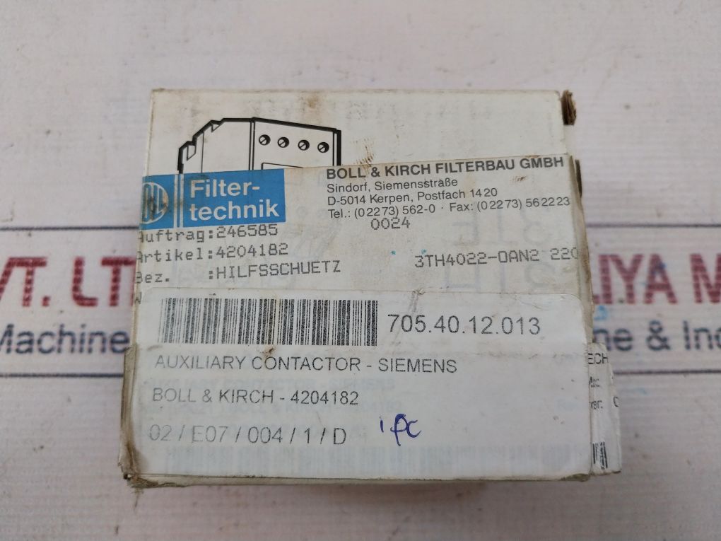 Siemens 3Th4022-0An2 Control Relay