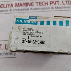 Siemens 3Th4022-0An2 Control Relay