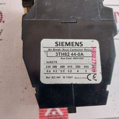 Siemens 3Th82 44-0A Air Break (Aux) Contactor Relay