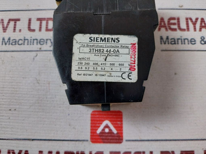 Siemens 3Th82 44-0A Air Break Auxiliary Contactor Relay