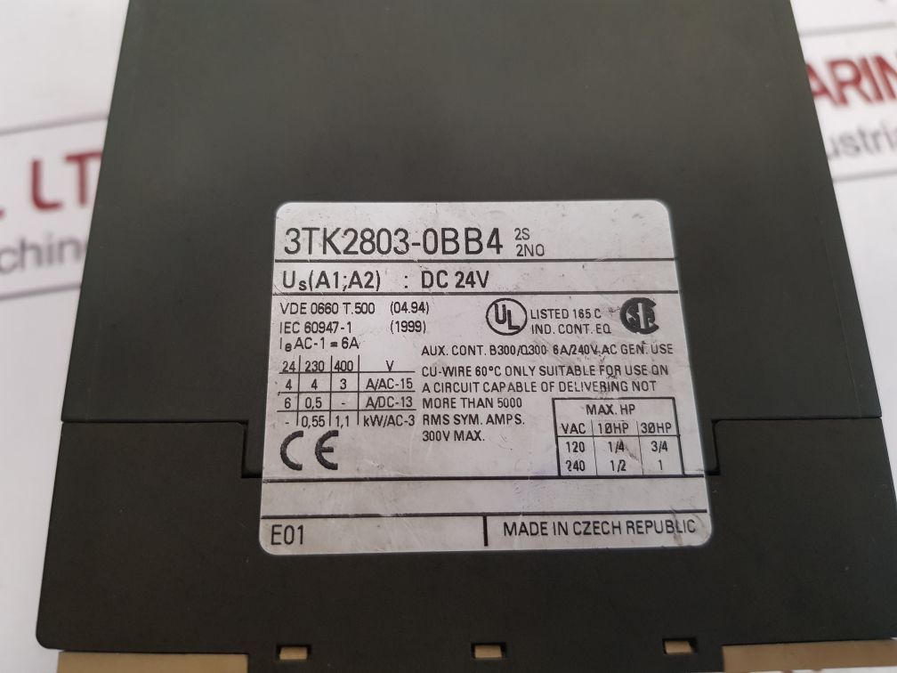 Siemens 3Tk2803-0Bb4 Contactor Safety Relay 60°C