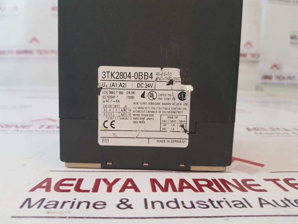 Siemens 3Tk2804-0Bb4 Contactor With Safety Relay