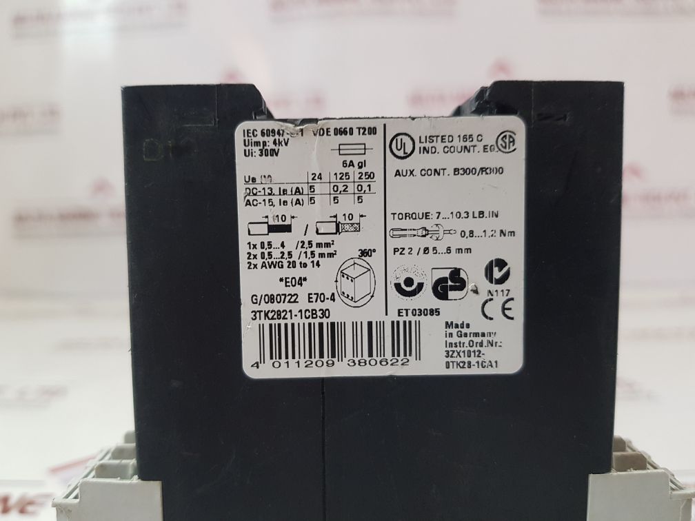 Siemens 3Tk2821-1Cb30 Safety Relay
