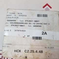 Siemens 3Tk2827-1Bb41 Safety Relay