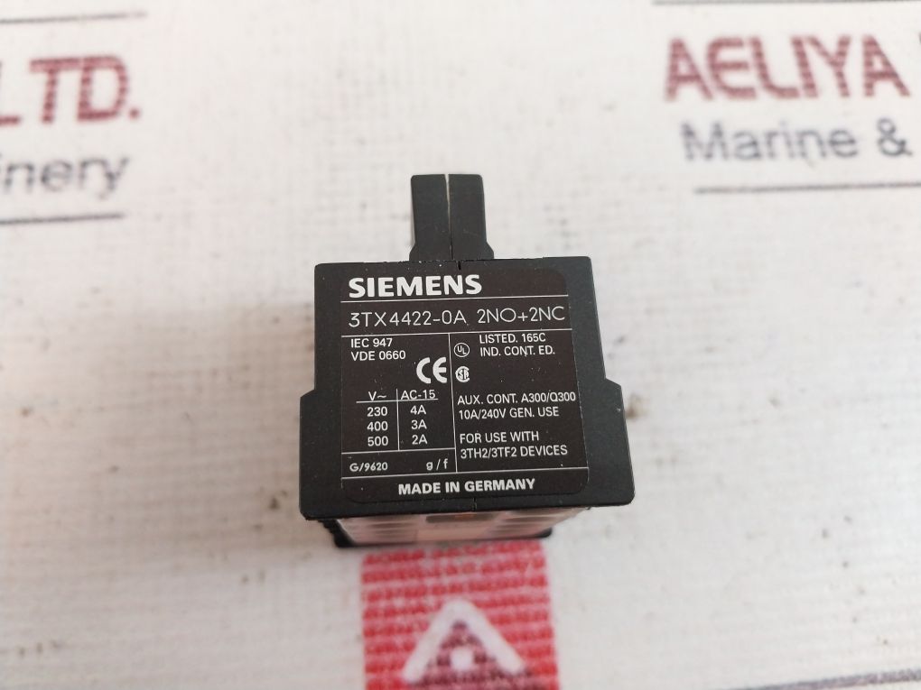 Siemens 3Tx4422-0A Auxiliary Contact Block 10A