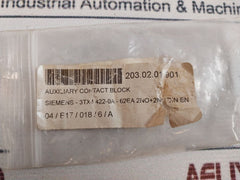 Siemens 3Tx4422-0A Auxiliary Contact Block 10A