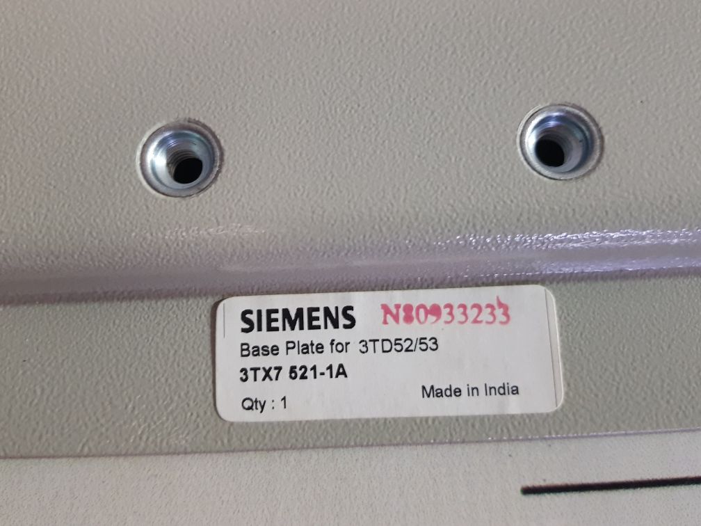 Siemens 3Tx7 521-1A Interlock Mechanism And Base Plate N80933233
