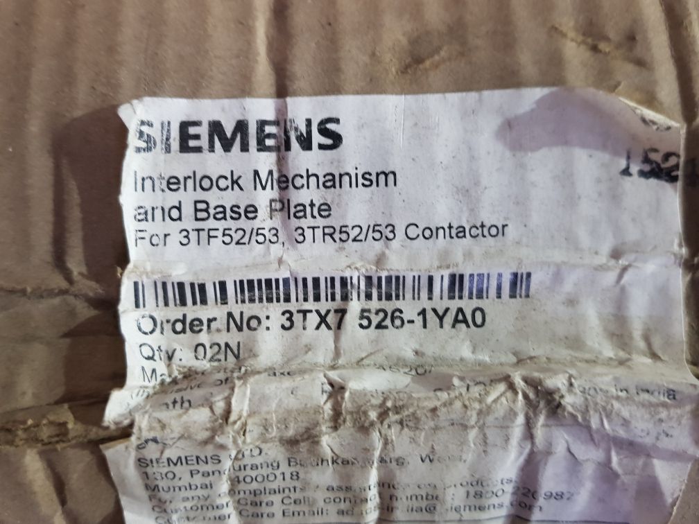 Siemens 3Tx7 521-1A Interlock Mechanism And Base Plate N80933233