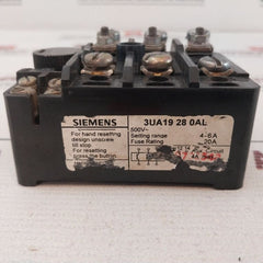 Siemens 3Ua19 28 0Al Thermal Overload Relay 500V~