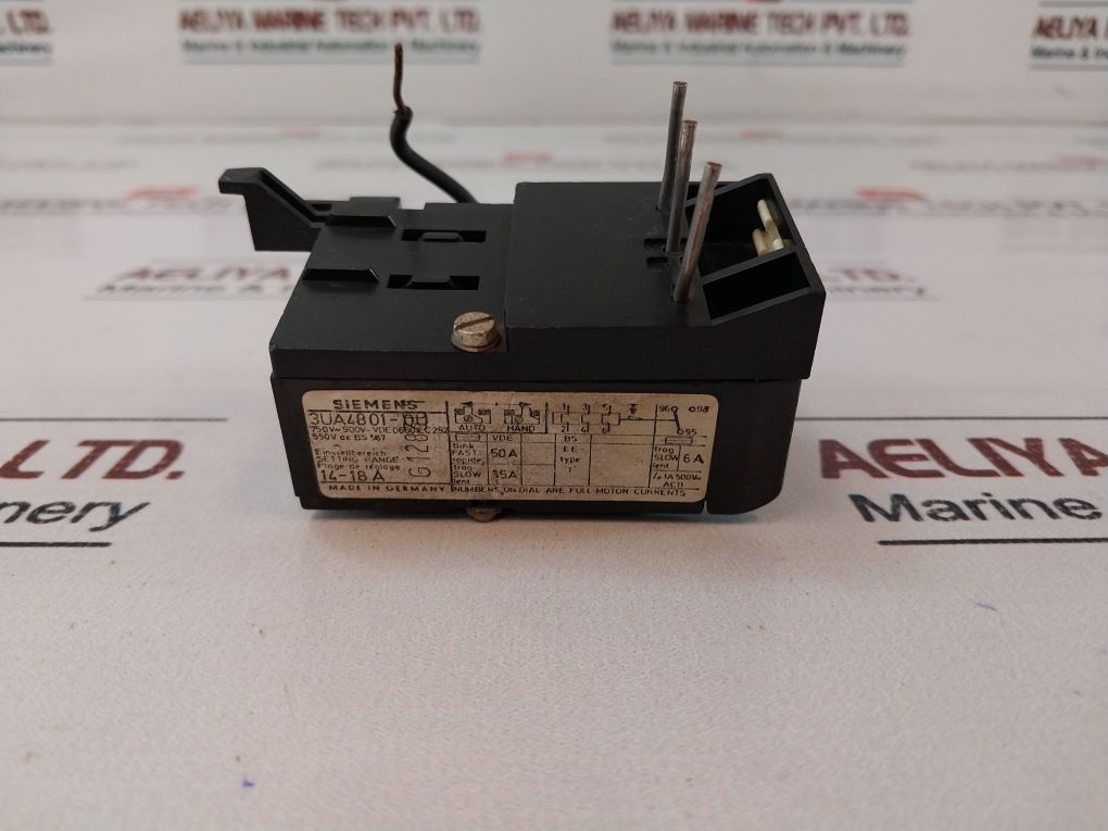 Siemens 3Ua4801-0U Overload Relay 14-18 A 550V Ac