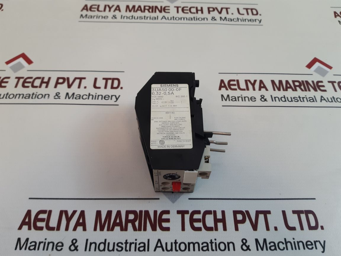 Siemens 3Ua50 00-0F Overload Relay